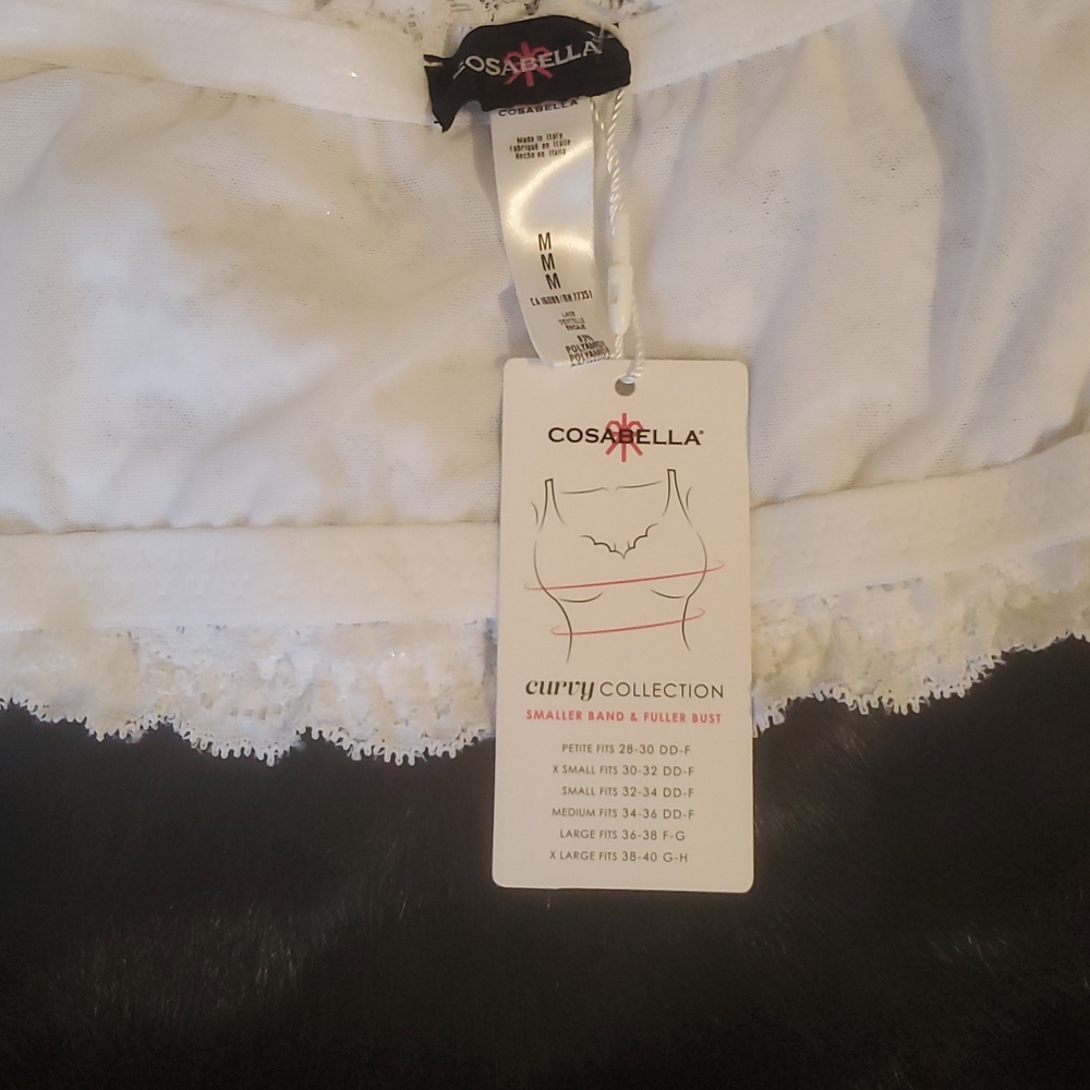 NWT COSABELLA CURVY FLIRTIE BANDEAU BRA /NEVER SAY NEVER BANDEAU BRA COLECTION/